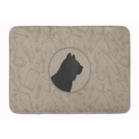 Carolines Treasures Skye Terrier in the Kitchen Machine Washable Memory Foam Mat CK2211RUG